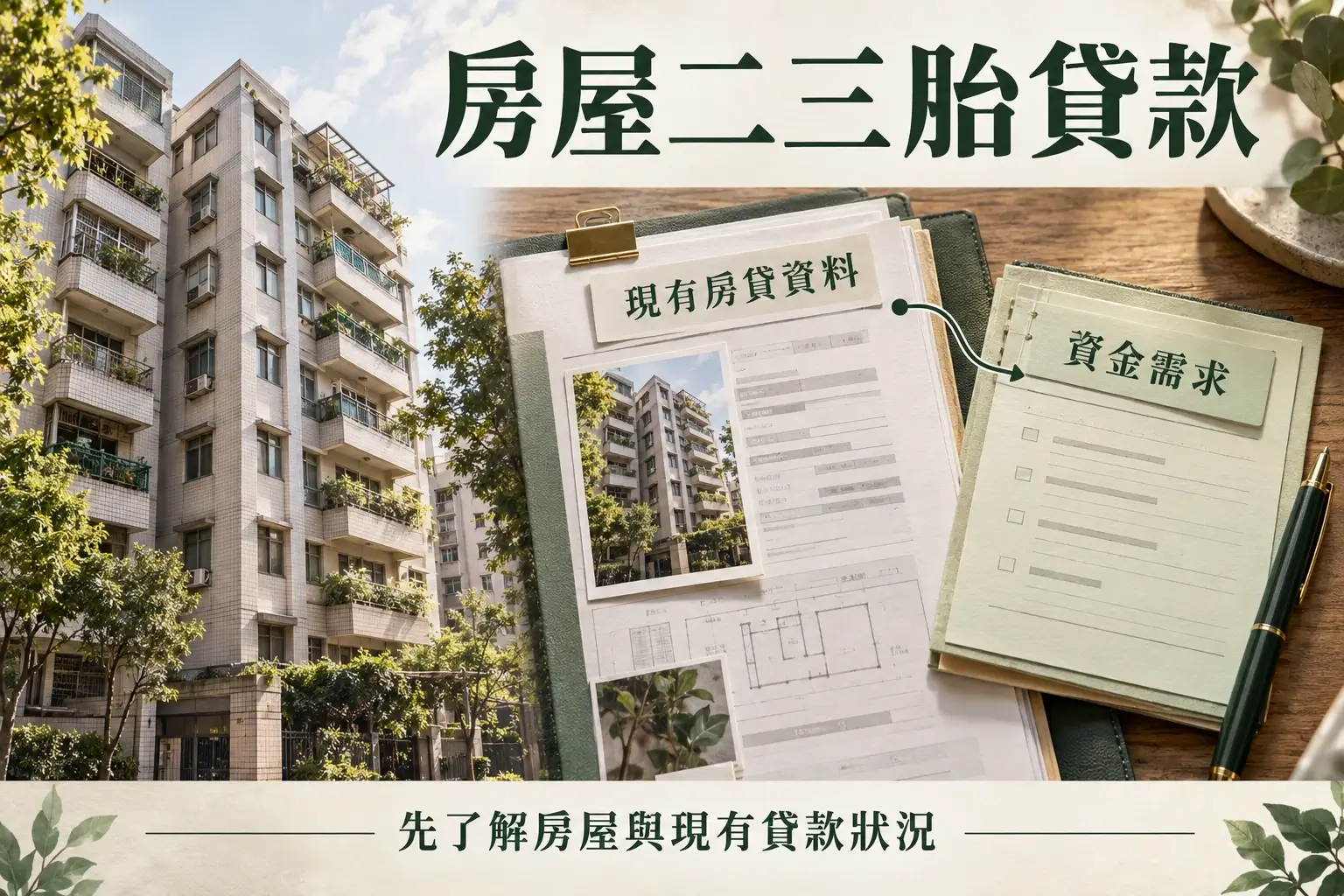 房屋二三胎貸款評估與文件說明