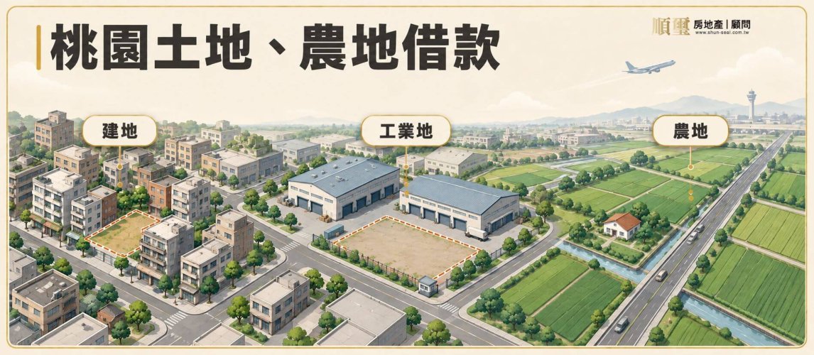 桃園土地借款、農地借款：建地、工業地與農地的評估基礎