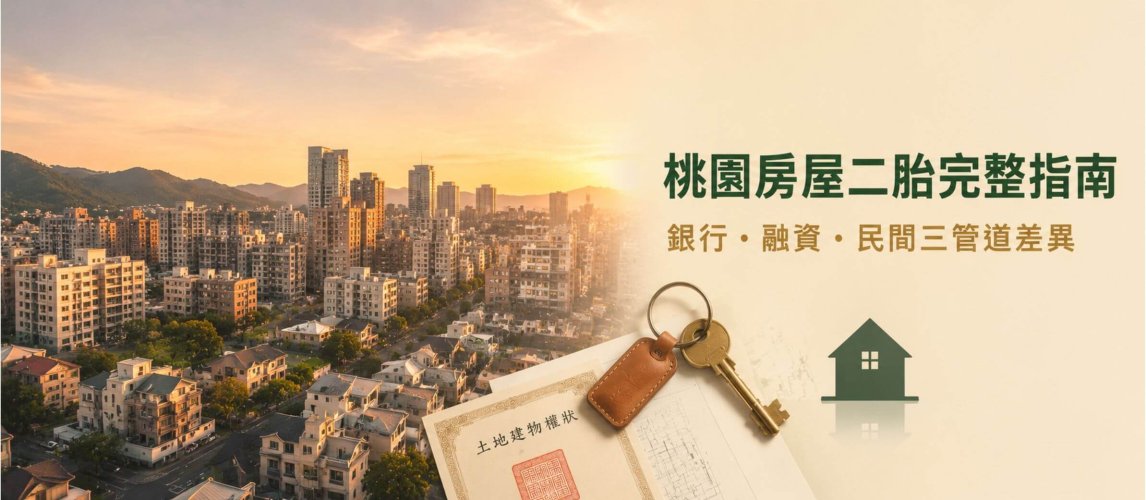 桃園房屋二胎｜完整指南｜銀行、融資、民間三管道、流程、條件及必備文件一次看！